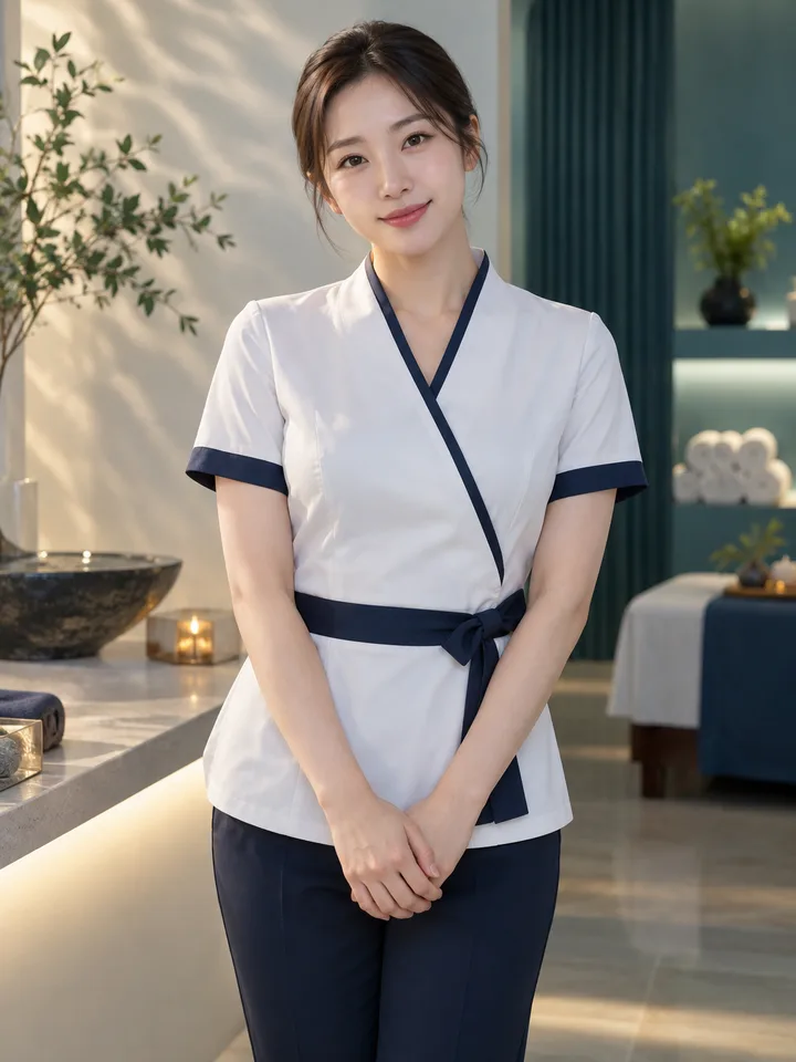 단정한 전문 스파 관리사
