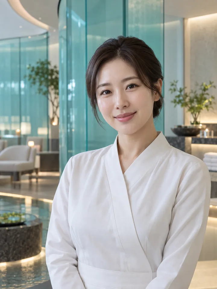 단정한 전문 스파 관리사
