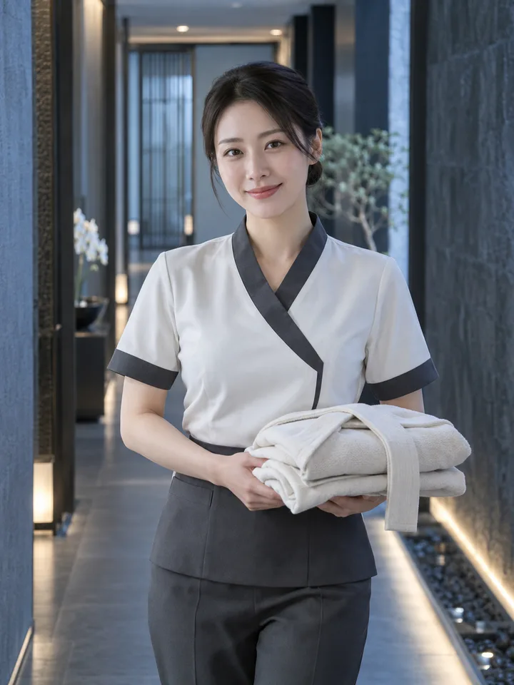 단정한 전문 스파 관리사