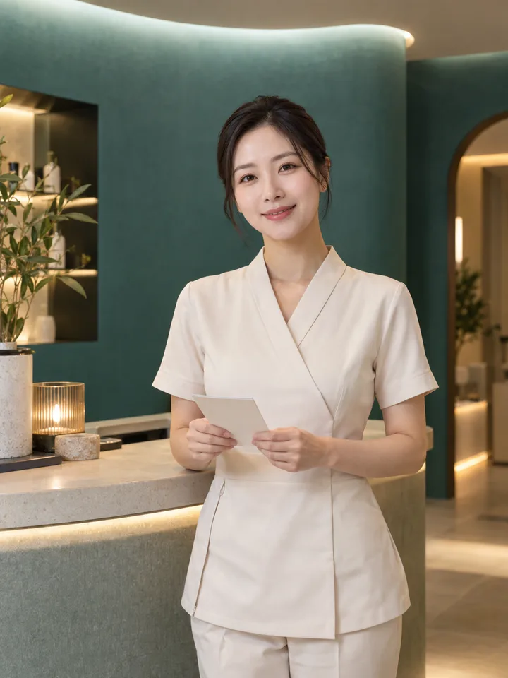 단정한 전문 스파 관리사