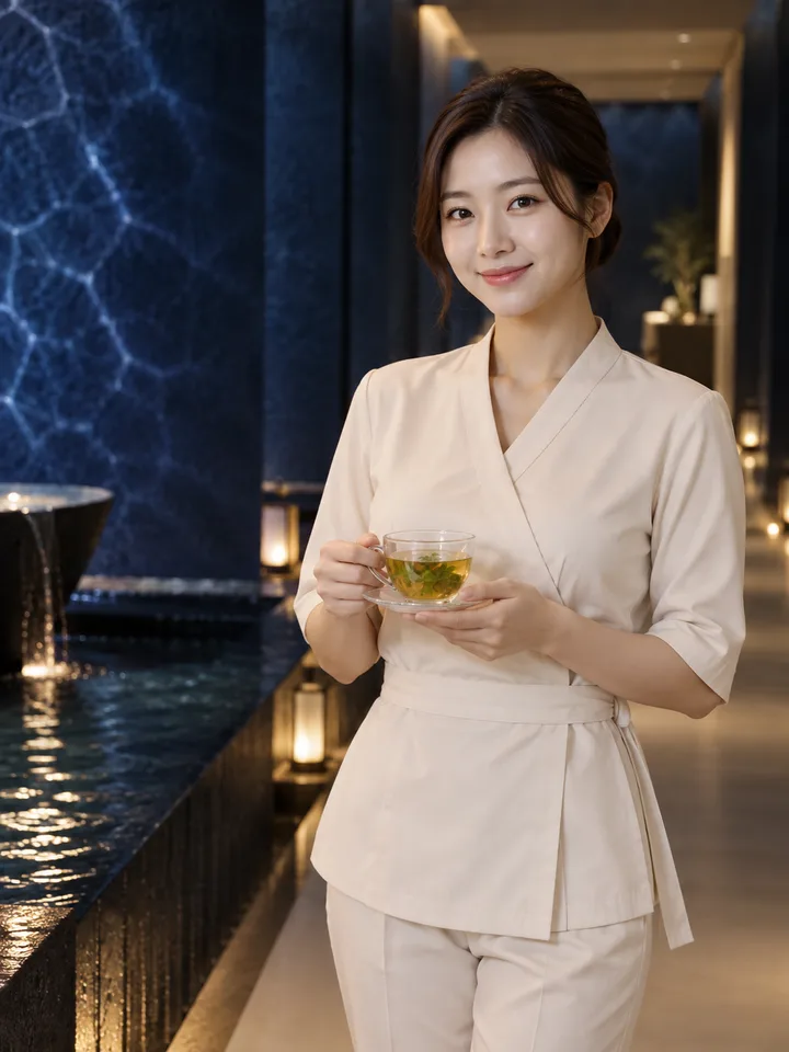 단정한 전문 스파 관리사