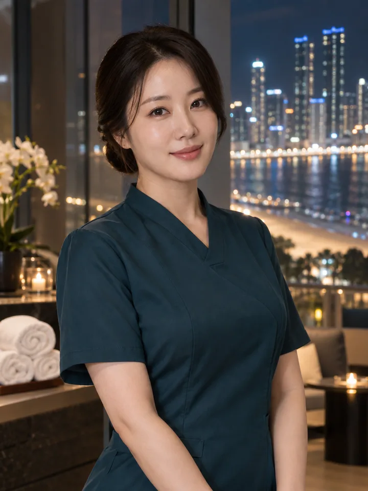 단정한 전문 스파 관리사